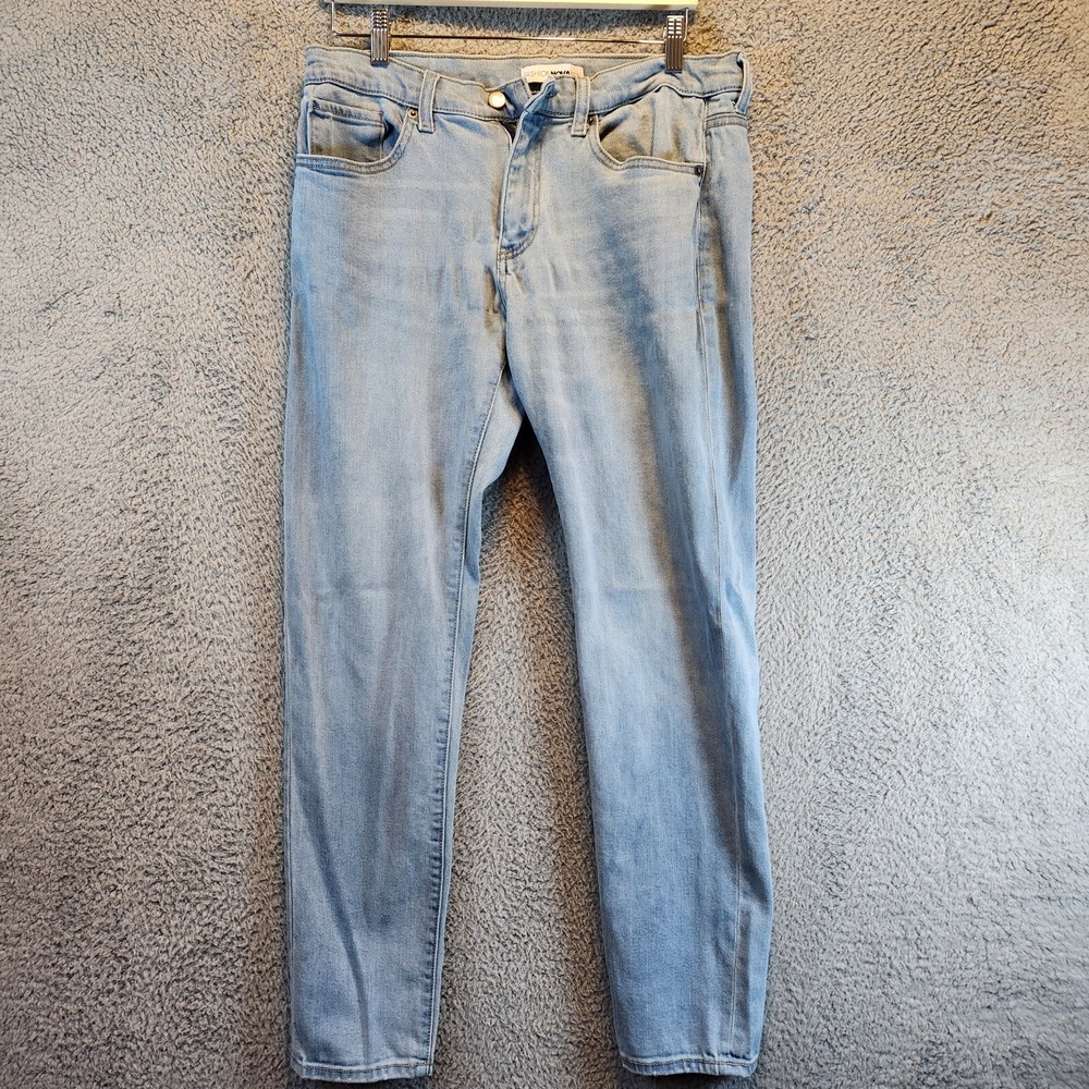 Fashion‎ Nova Jeans Mens 34 (Fits 32x31) Blue Denim Stretch 5-Pocket Straight